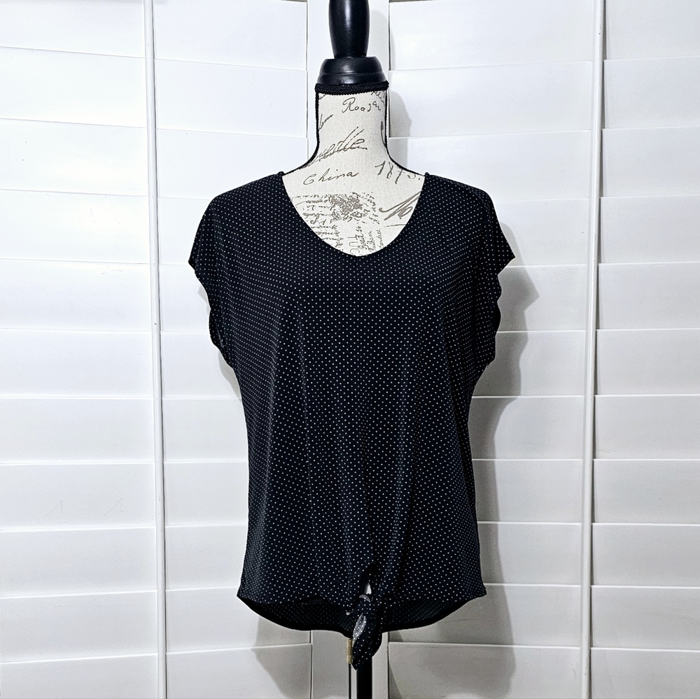 GREEN ENVELOPE POLKA DOT TOP/BLOUSE